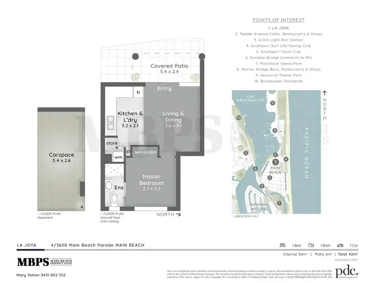 Floorplan of Homely apartment listing, 4/3650 Main Beach Parade, Main Beach QLD 4217