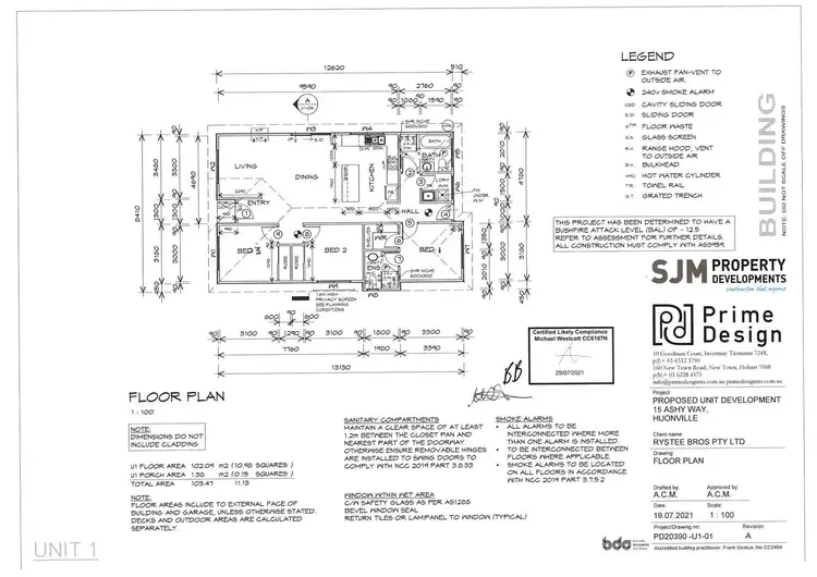 Floorplan of Homely house listing, 1/15 Ashy Way, Huonville TAS 7109