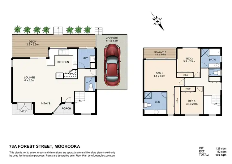 Floorplan of Homely townhouse listing, 2/73 Forest Street, Moorooka QLD 4105