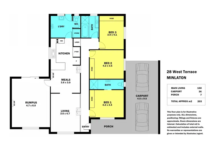 Floorplan of Homely house listing, 28 West Terrace, Minlaton SA 5575