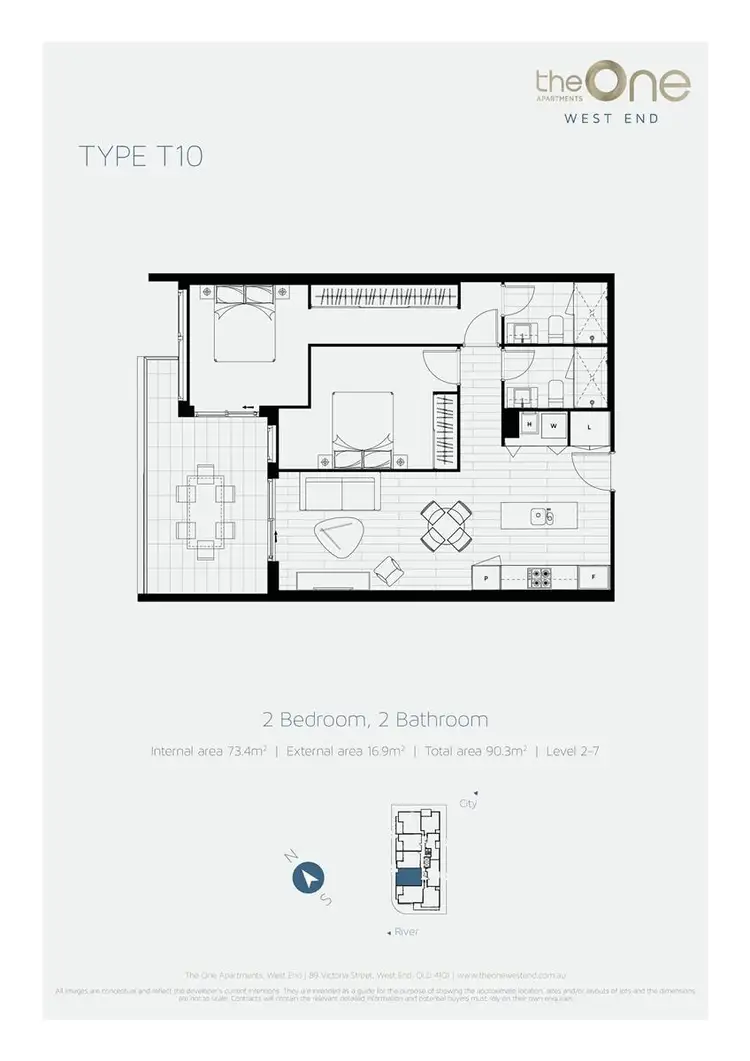 Floorplan of Homely apartment listing, 406/89 Victoria Street, West End QLD 4101