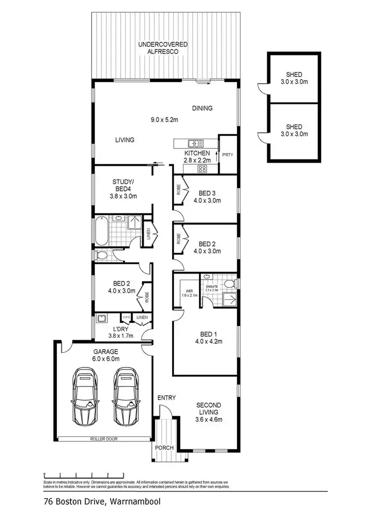 Floorplan of Homely house listing, 76 Boston Drive, Warrnambool VIC 3280