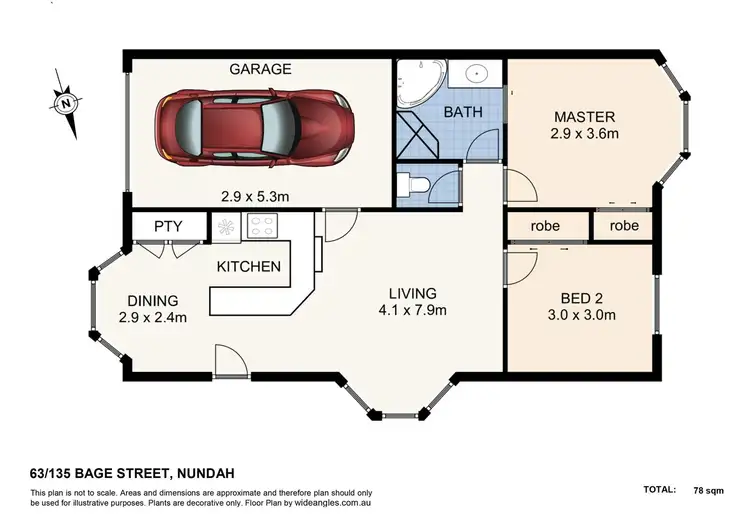 Floorplan of Homely townhouse listing, 63/135 Bage Street, Nundah QLD 4012