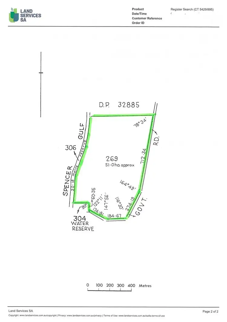 Floorplan of Homely land listing, Section 269 Bushtrack, Parsons Beach SA 5575
