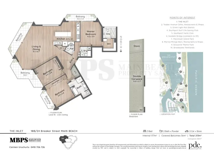 Floorplan of Homely apartment listing, 18B/24 Breaker Street, Main Beach QLD 4217