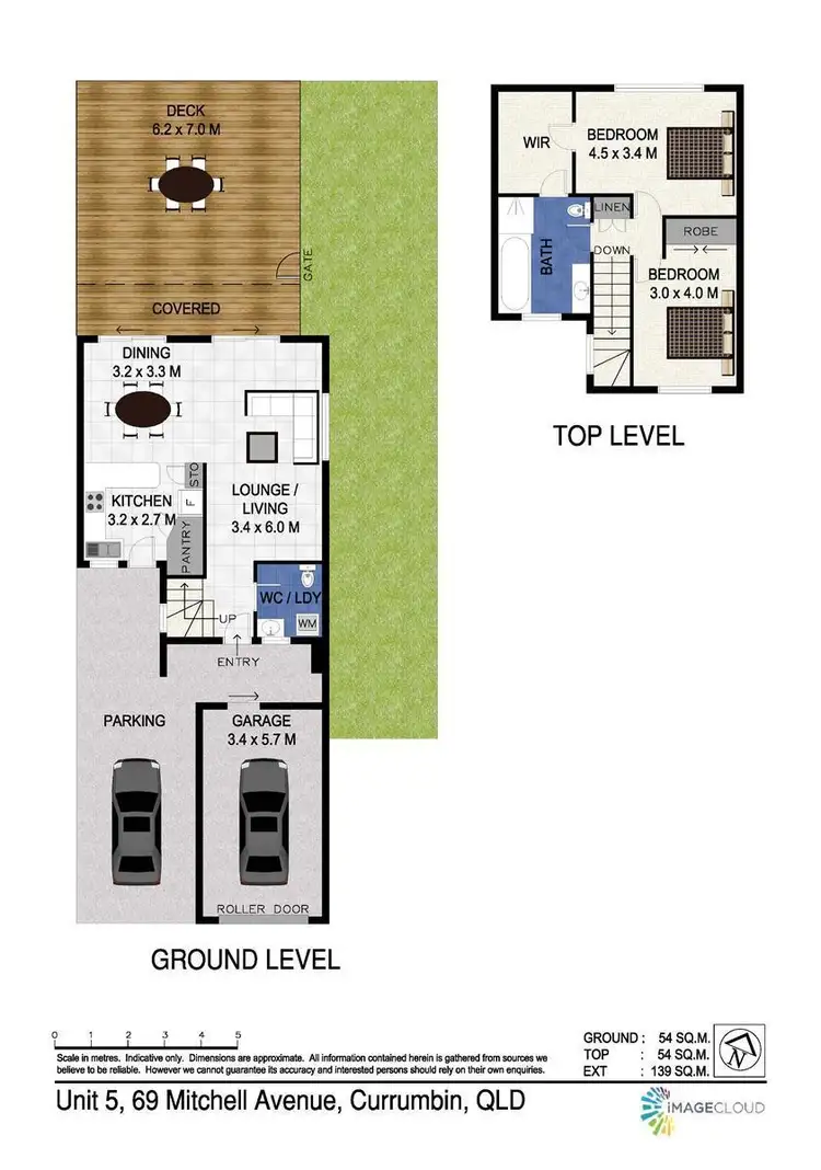 Floorplan of Homely townhouse listing, 5/69 Mitchell Avenue, Currumbin QLD 4223