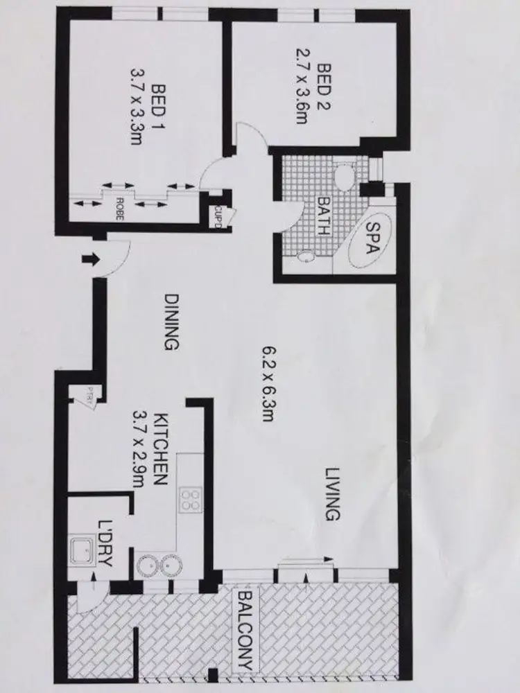 Floorplan of Homely apartment listing, 8/41-47 Ocean St. North, Bondi NSW 2026