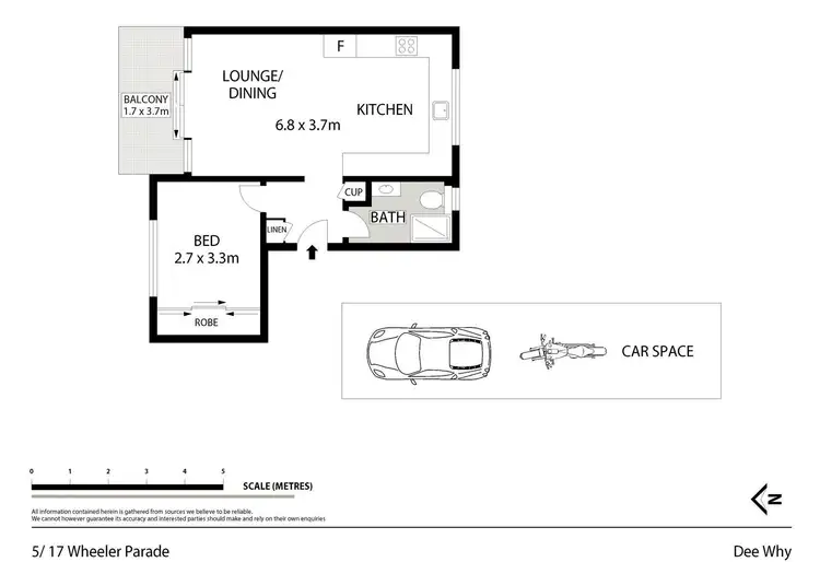 Floorplan of Homely unit listing, 5/17 Wheeler Parade, Dee Why NSW 2099