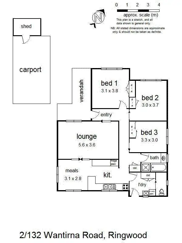 Floorplan of Homely unit listing, 2/132 Wantirna Road, Ringwood VIC 3134
