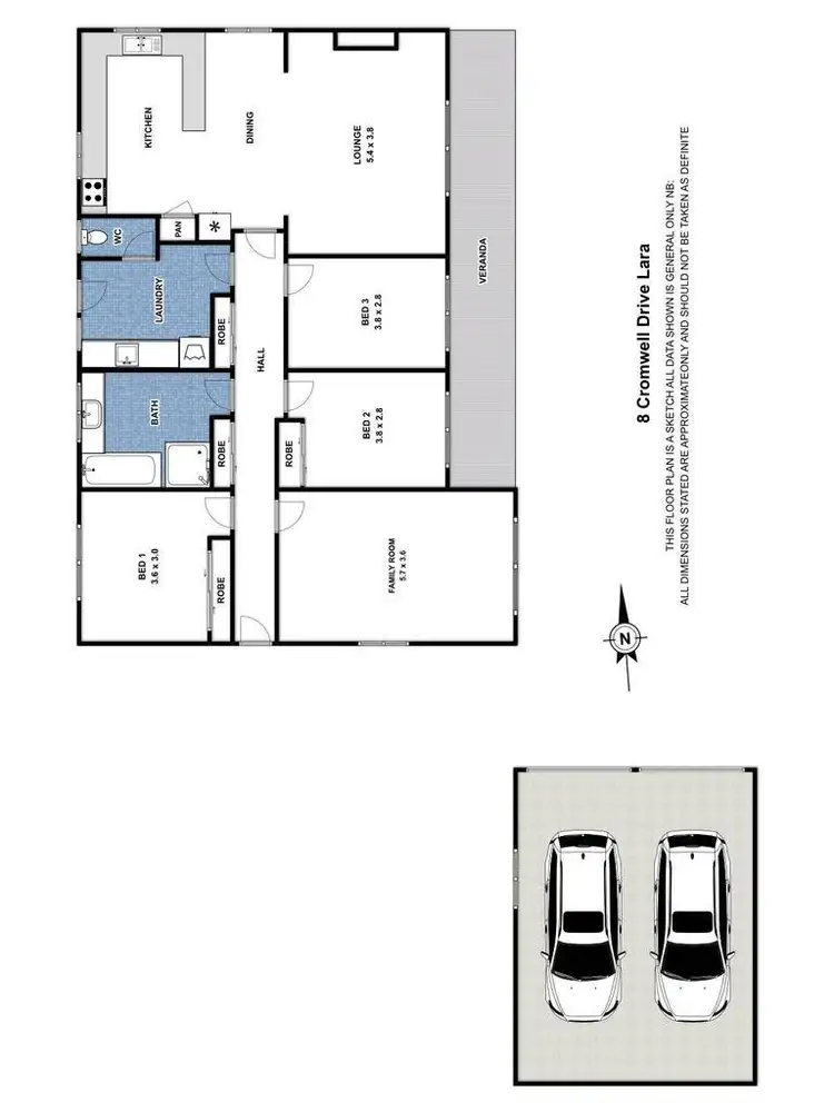 Floorplan of Homely house listing, 8 Cromwell Drive, Lara VIC 3212