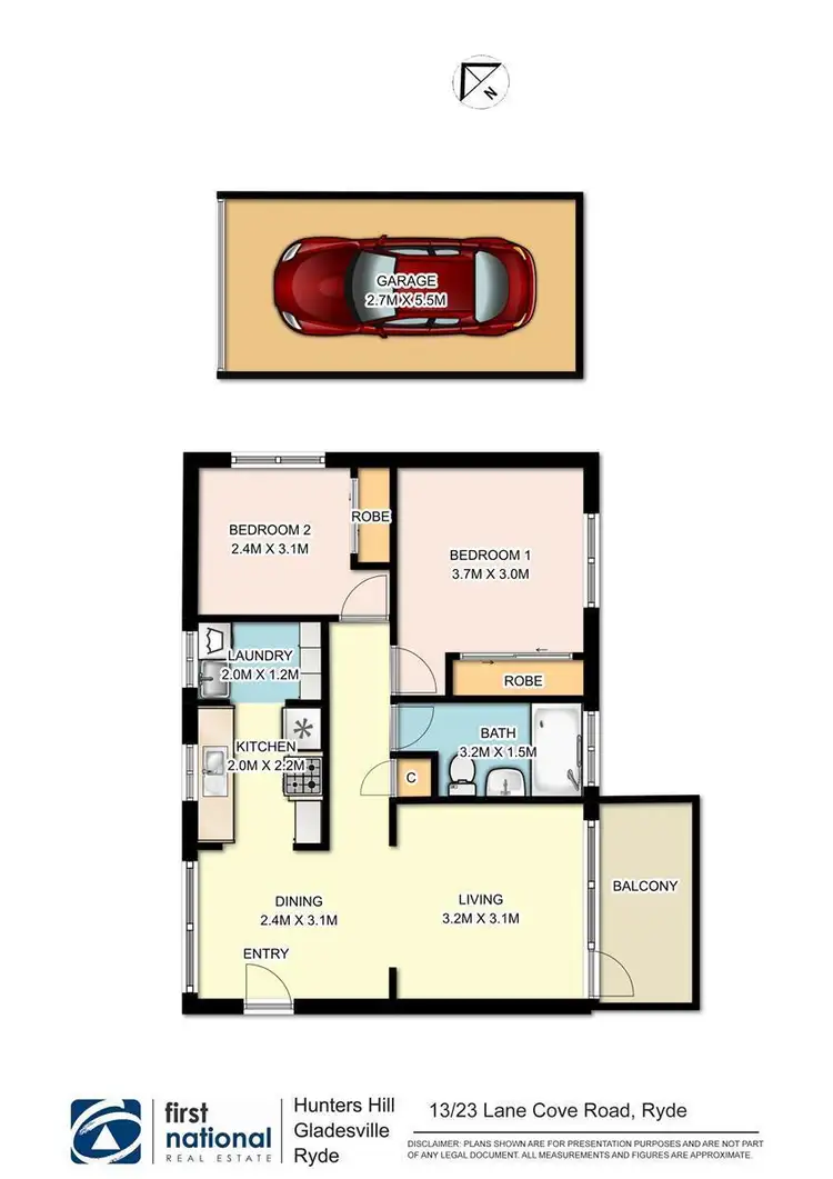 Floorplan of Homely apartment listing, 13/23 Lane Cove Road, Ryde NSW 2112
