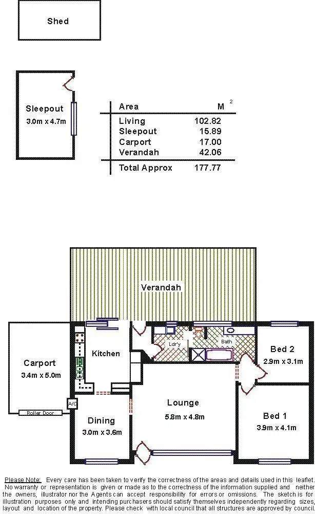 Floorplan of Homely house listing, 6 Wynyard Place, Redwood Park SA 5097