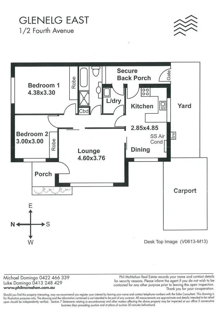 Floorplan of Homely apartment listing, 1/2 Fourth Avenue, Glenelg East SA 5045