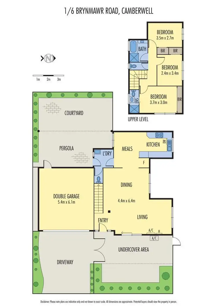 Floorplan of Homely townhouse listing, 1/6 Brynmawr Road, Camberwell VIC 3124