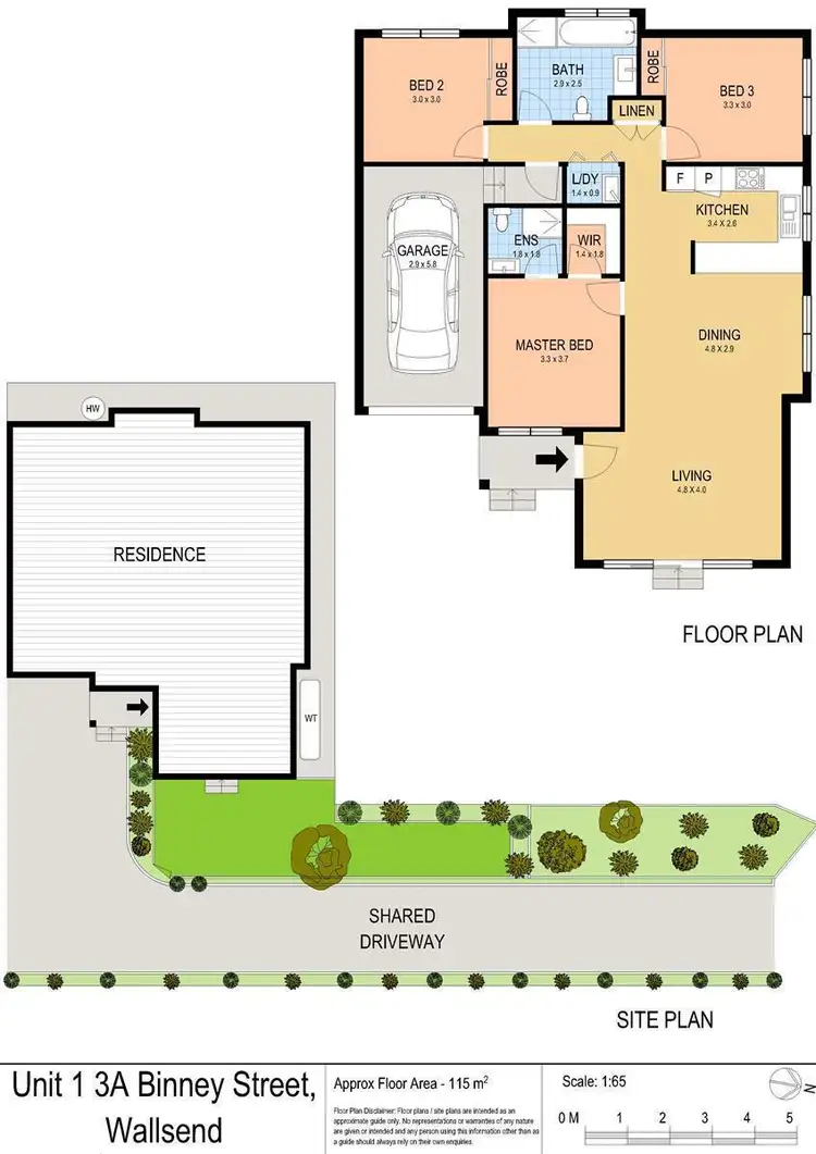Floorplan of Homely unit listing, 1/3A Binney Street, Wallsend NSW 2287
