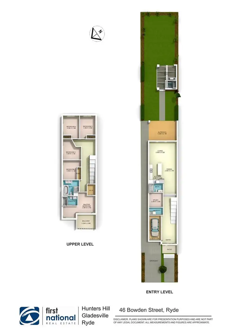 Floorplan of Homely semi-detached listing, 46 Bowden Street, Ryde NSW 2112