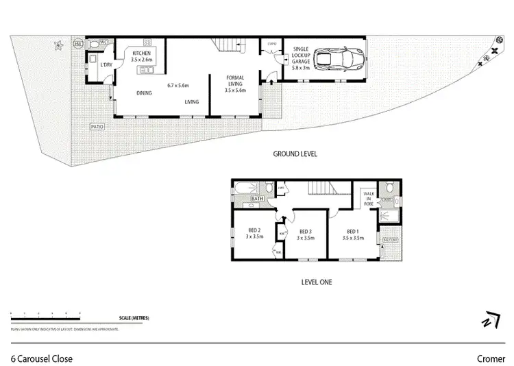 Floorplan of Homely house listing, 6 Carousel Close, Cromer NSW 2099