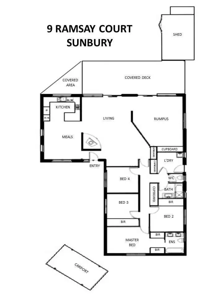Floorplan of Homely house listing, 9 Ramsay Crt, Sunbury VIC 3429