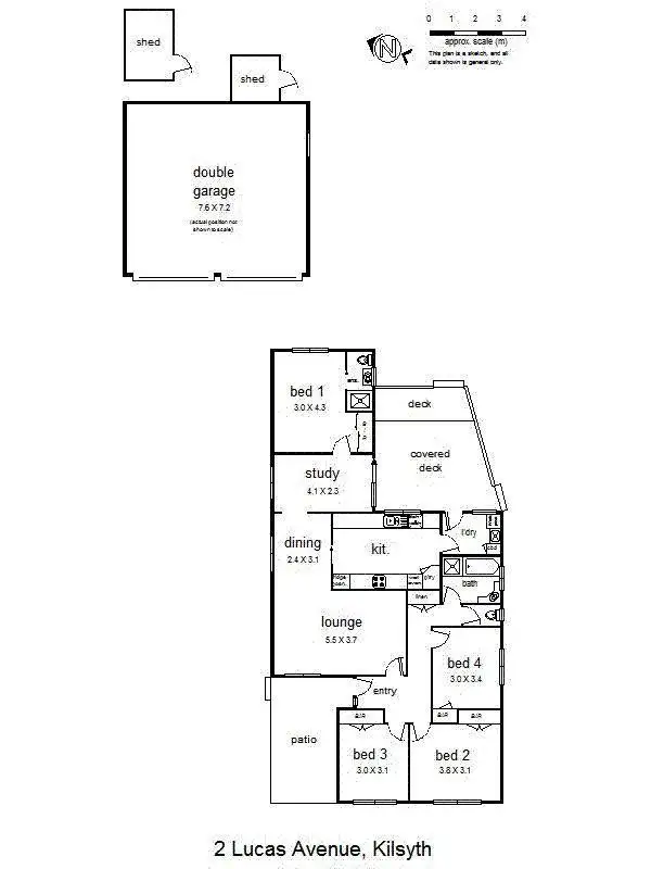 Floorplan of Homely house listing, 2 Lucas Avenue, Kilsyth VIC 3137