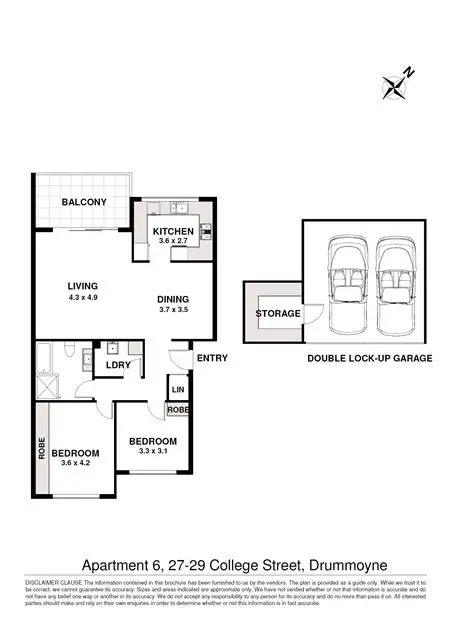 Floorplan of Homely apartment listing, 6/27-29 College Street, Drummoyne NSW 2047