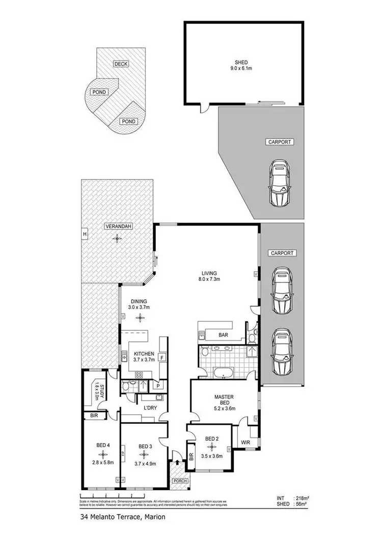 Floorplan of Homely house listing, 34 Melanto Terrace, Marion SA 5043