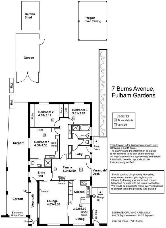 Floorplan of Homely house listing, 7 Burns Avenue, Fulham Gardens SA 5024