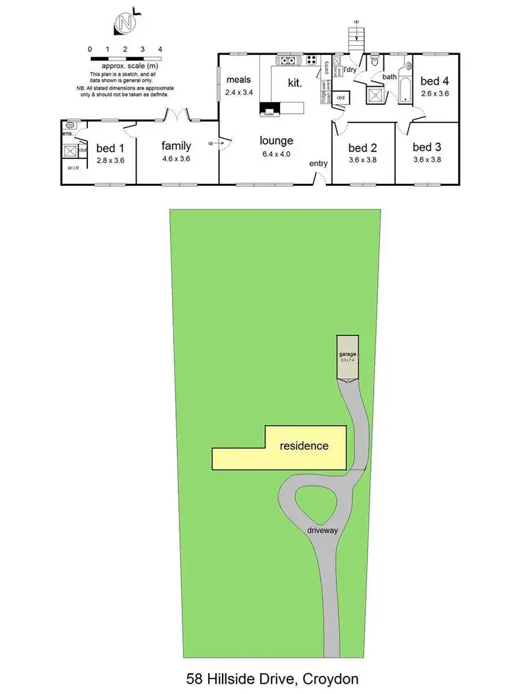 Floorplan of Homely house listing, 58-60 Hillside Drive, Croydon VIC 3136