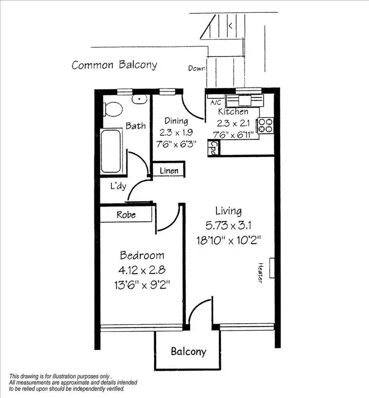 Floorplan of Homely unit listing, 14/311-315 South Terrace, Adelaide SA 5000