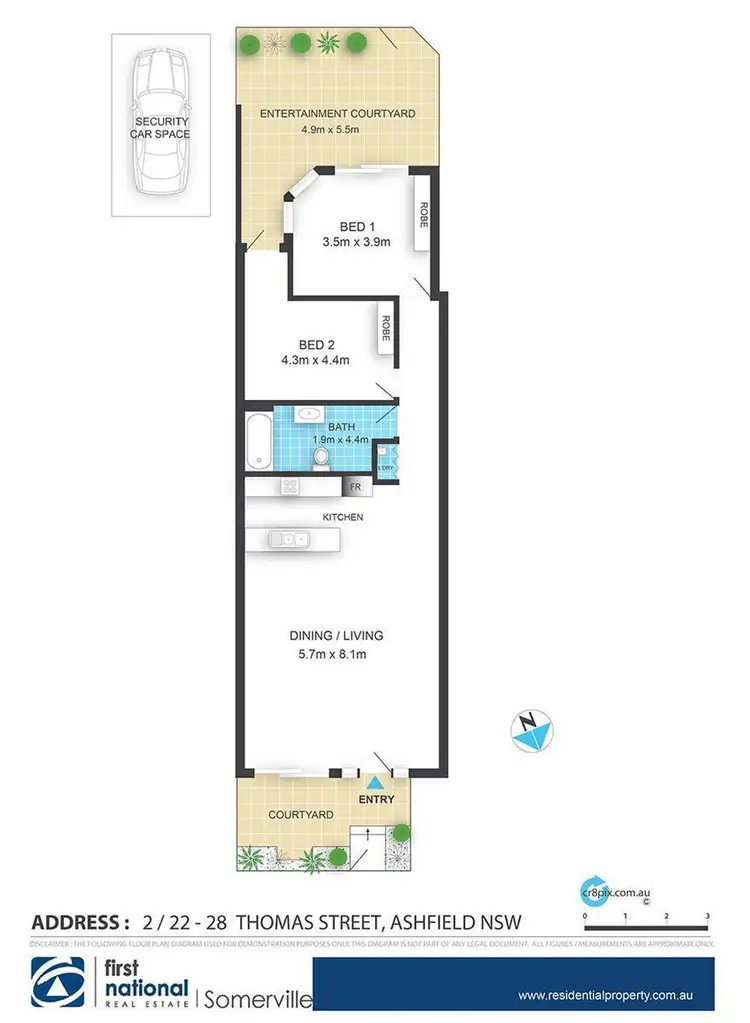 Floorplan of Homely apartment listing, 2/22-28 Thomas Street, Ashfield NSW 2131