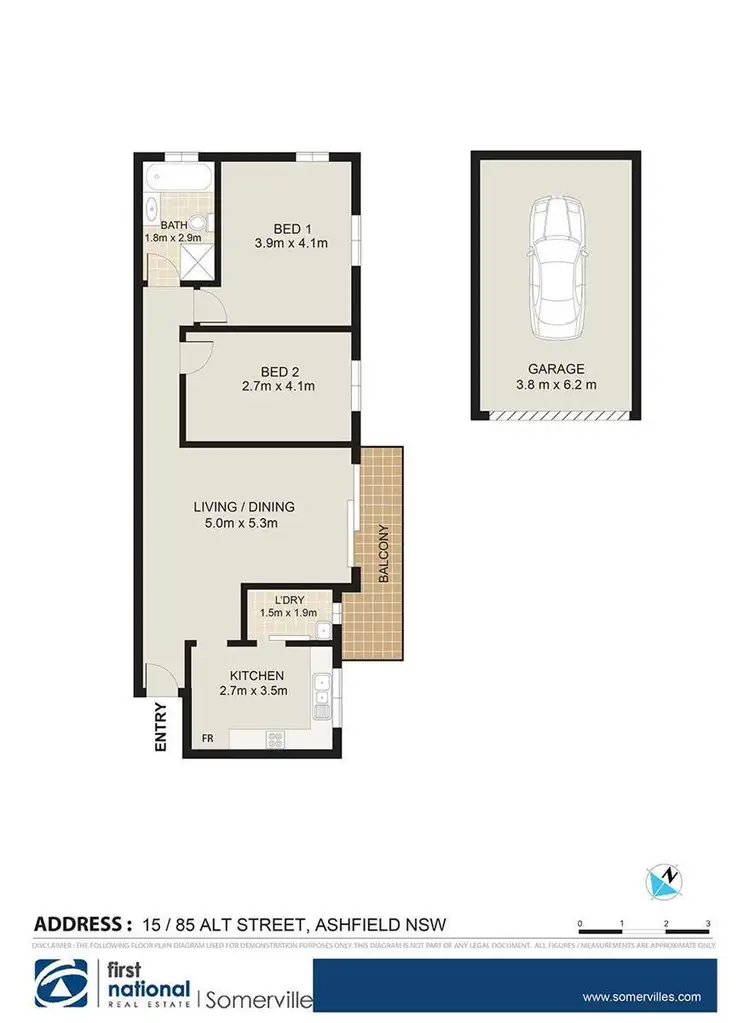 Floorplan of Homely apartment listing, 15/85 Alt Street, Ashfield NSW 2131
