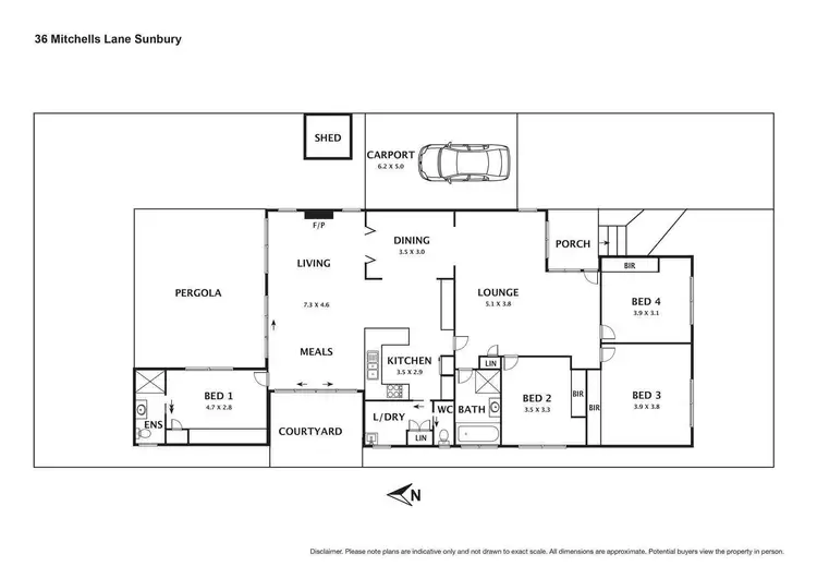 Floorplan of Homely house listing, 36 Mitchells Lane, Sunbury VIC 3429