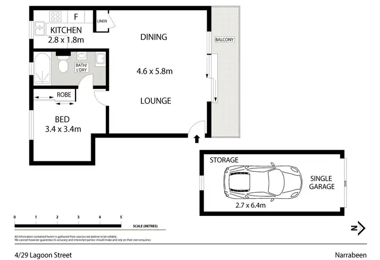 Floorplan of Homely unit listing, 4/29 Lagoon Street, Narrabeen NSW 2101