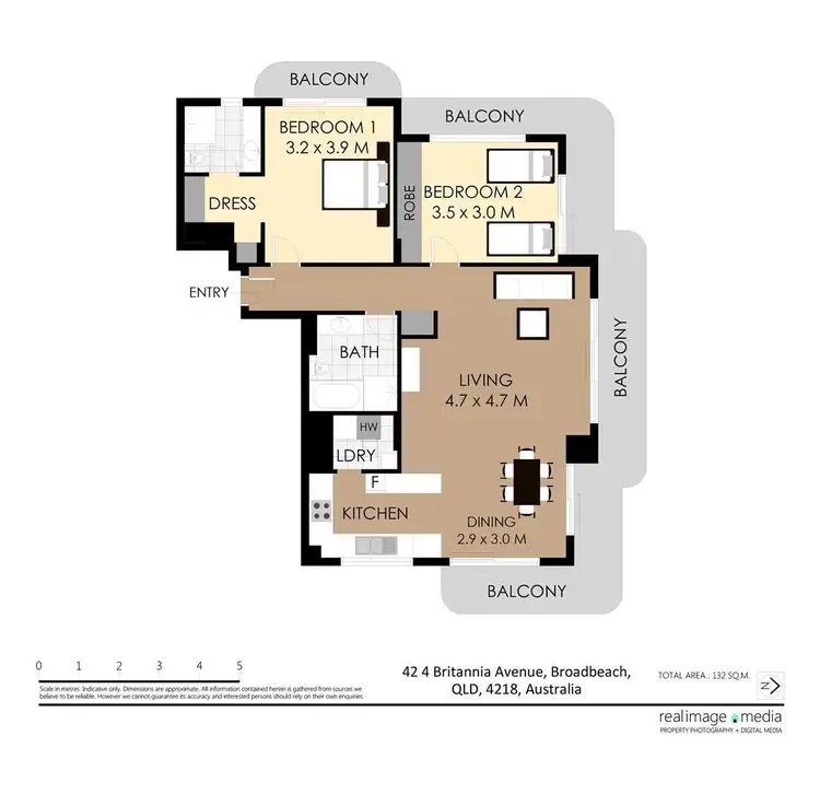Floorplan of Homely apartment listing, 42/4 Britannia Avenue, Broadbeach QLD 4218