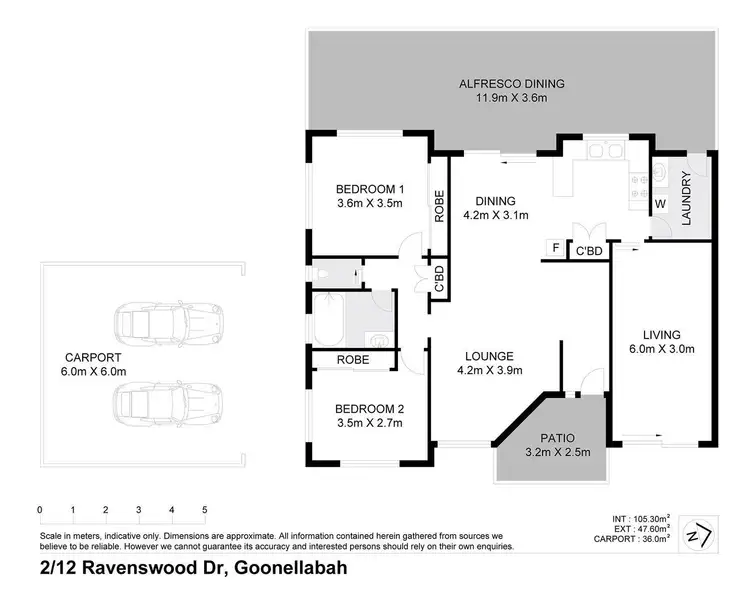 Floorplan of Homely unit listing, 2/12 Ravenswood Drive, Goonellabah NSW 2480