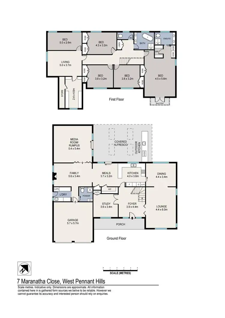 Floorplan of Homely house listing, 7 Maranatha Close, West Pennant Hills NSW 2125