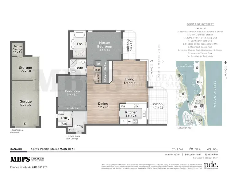 Floorplan of Homely apartment listing, 57/59 Pacific Street, Main Beach QLD 4217