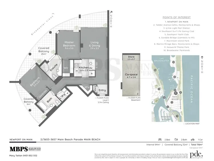 Floorplan of Homely apartment listing, 2/3653 Main Beach Parade, Main Beach QLD 4217