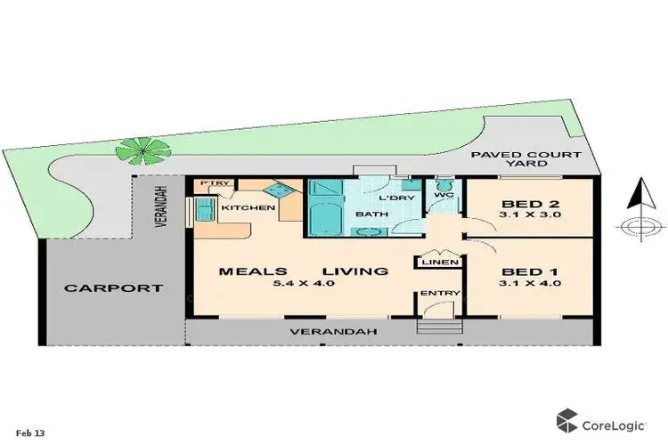 Floorplan of Homely unit listing, 2/8 Mollison Street, Broadford VIC 3658