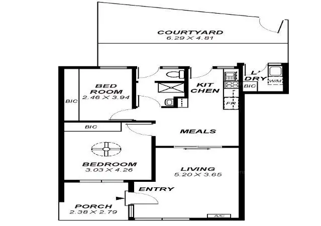 Floorplan of Homely unit listing, 3/1 Dunbar Terrace, Glenelg East SA 5045