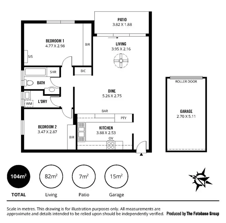 Floorplan of Homely unit listing, 18/68 Military Road, Tennyson SA 5022