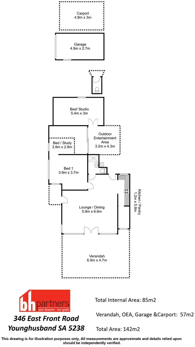 Floorplan of Homely house listing, 346 East Front Road, Younghusband SA 5238
