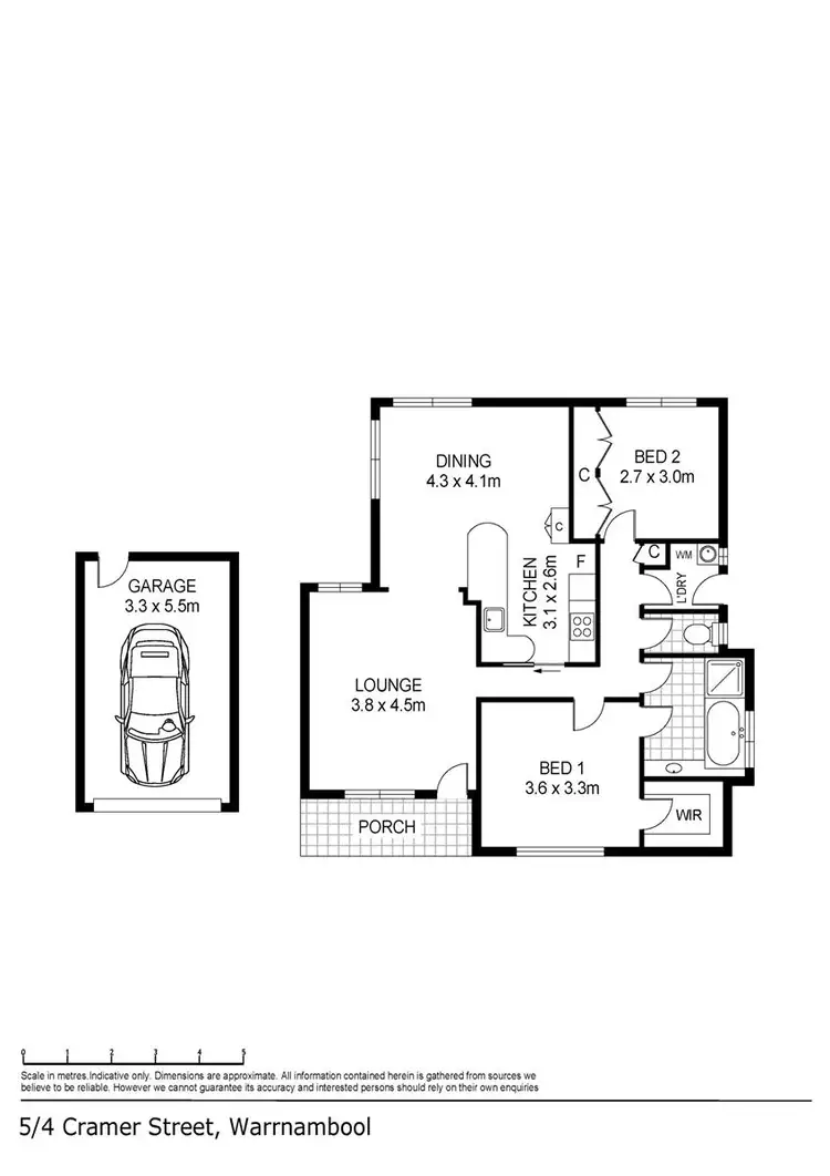 Floorplan of Homely house listing, 5/4-6 Cramer Street, Warrnambool VIC 3280
