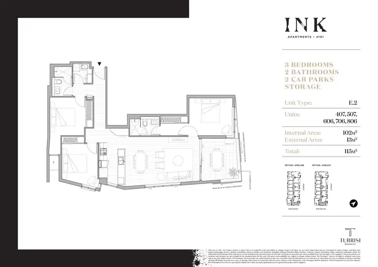 Floorplan of Homely apartment listing, 407/8 Donkin Street, West End QLD 4101