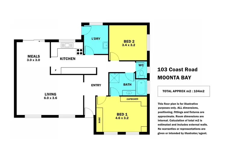 Floorplan of Homely house listing, 103 Coast Road, Moonta Bay SA 5558