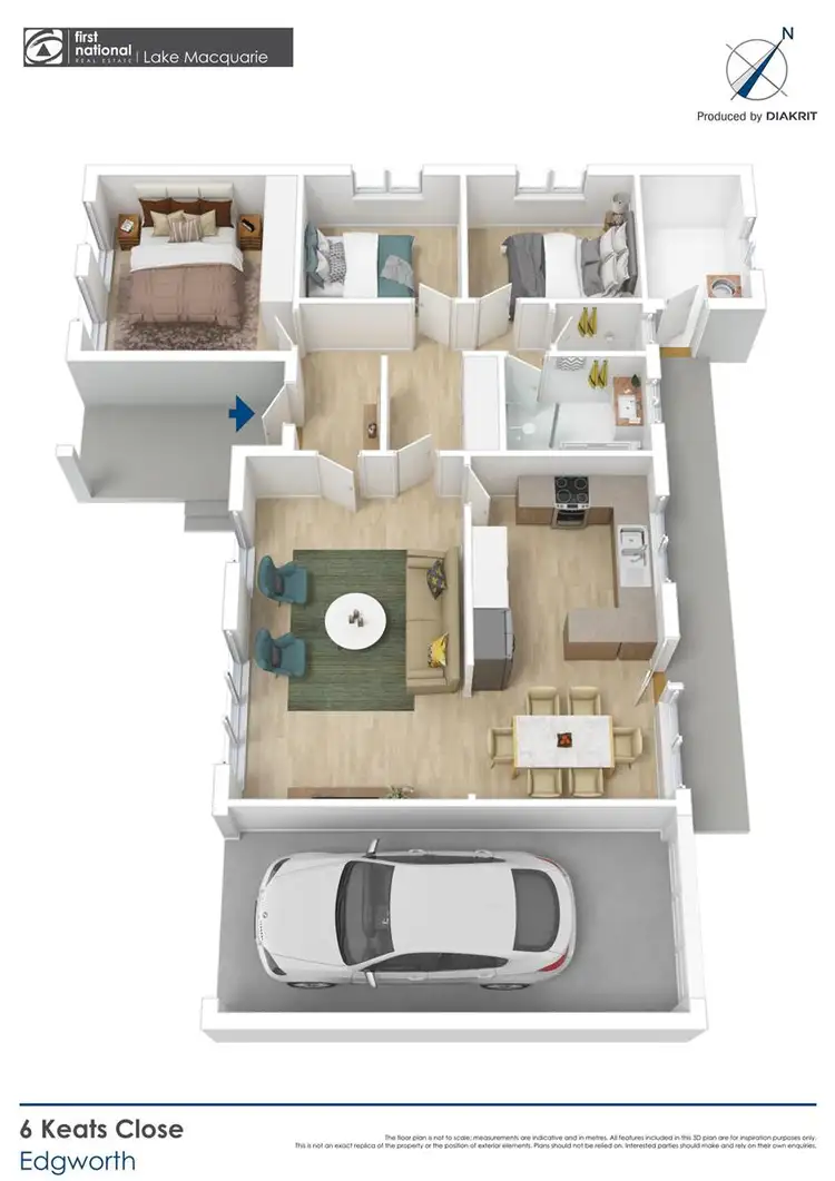 Floorplan of Homely house listing, 6 Keats Close, Edgeworth NSW 2285
