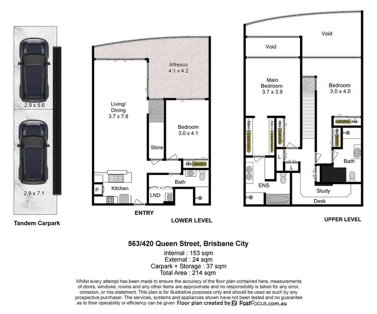 Floorplan of Homely apartment listing, 563/420 Queen Street, Brisbane City QLD 4000