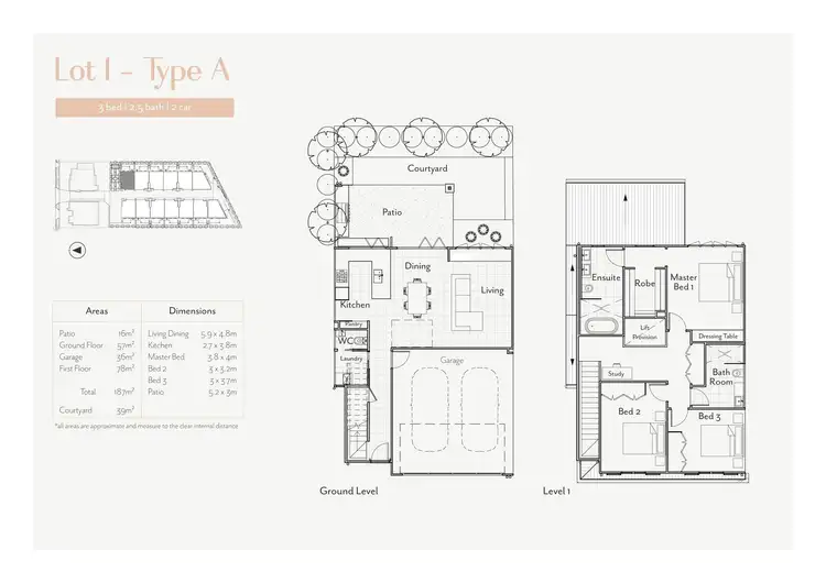 Floorplan of Homely townhouse listing, 1/18 Thurlow Street, Newmarket QLD 4051