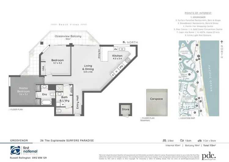 Floorplan of Homely apartment listing, 8/26 The Esplanade, Surfers Paradise QLD 4217