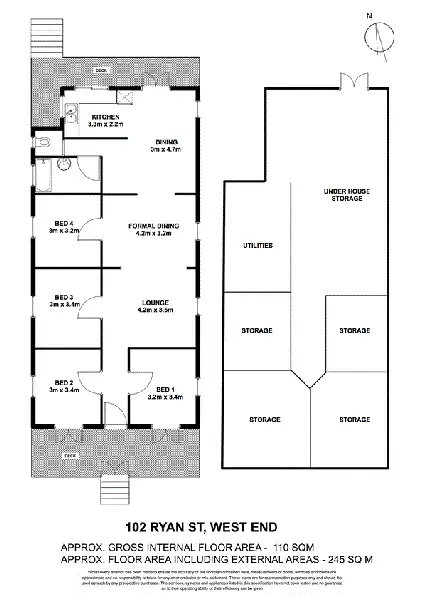 Floorplan of Homely house listing, 102 Ryan Street, West End QLD 4101