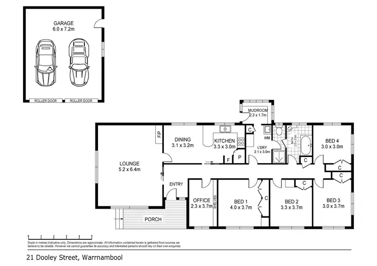 Floorplan of Homely house listing, 21 Dooley Street, Warrnambool VIC 3280